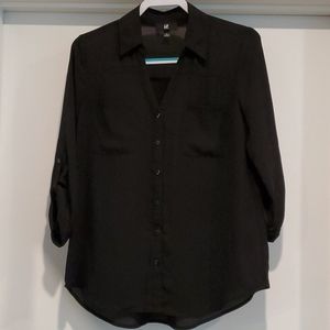Black Dress Button-up